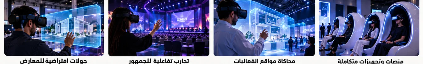 تجارب الواقع الافتراضي من زونكس: جولات افتراضية ومحاكاة ومنصات VR متكاملة في المعارض
